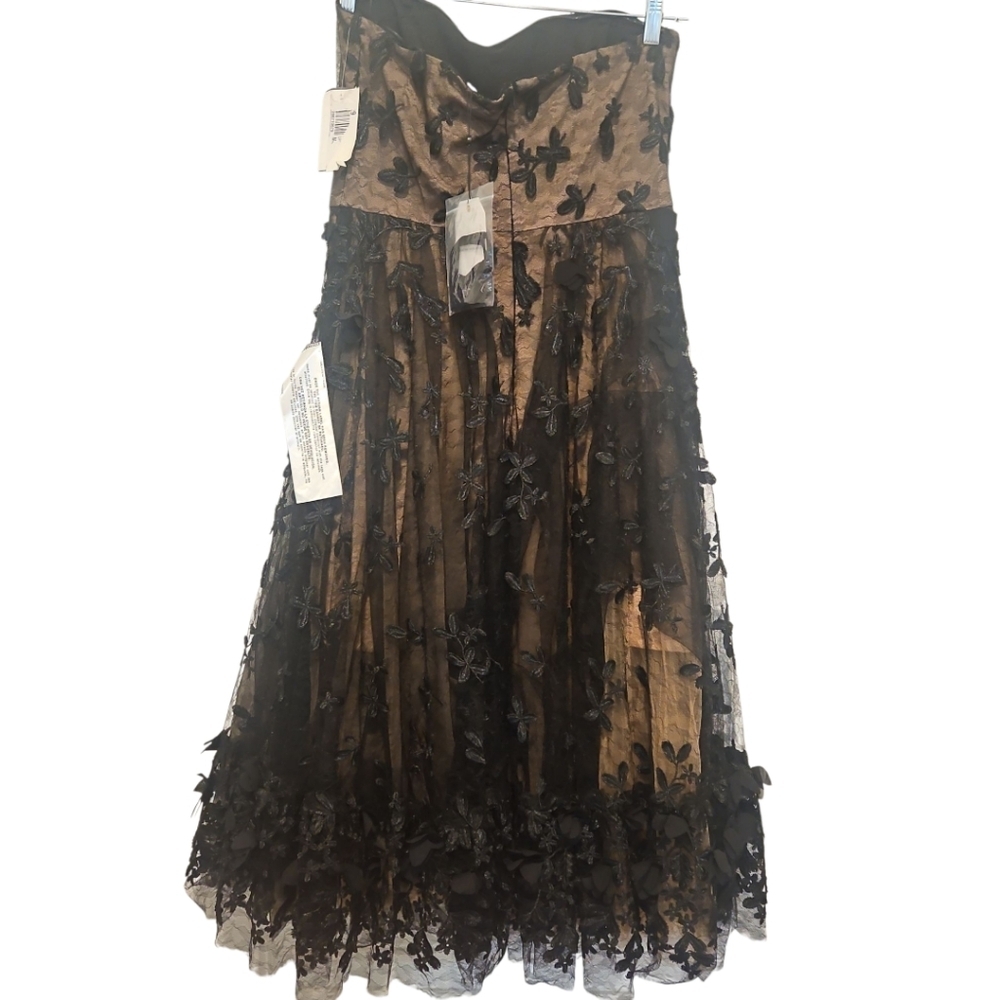 NWT Dress The Population Strapless Cocktail Midi Dress sz L - Picture 9 of 14